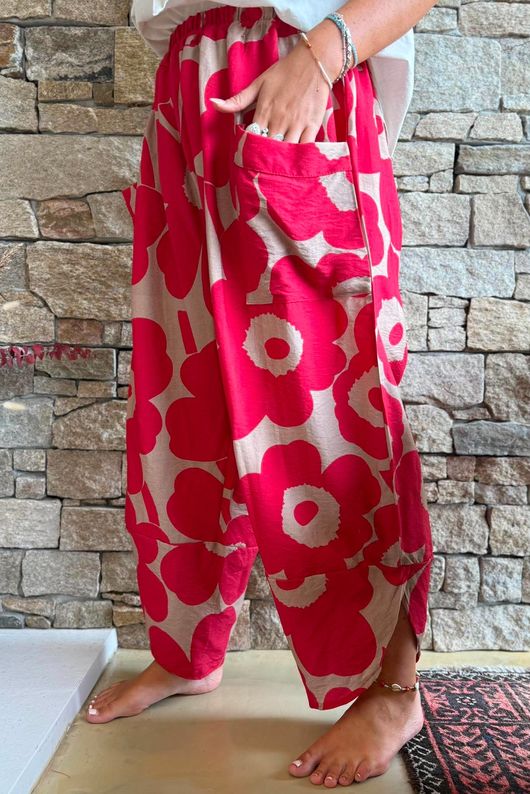 Carnaby Shelby Barrel Pant Ruby & Tan
